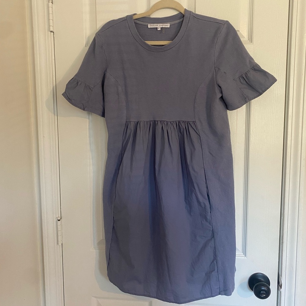 English Factory S Purple Dress Cotton Purple Periwinkle